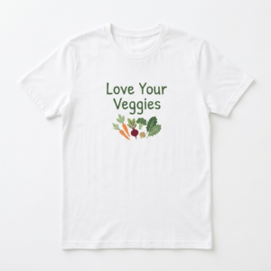 Love Your Veggies T-Shirt – actual product photo