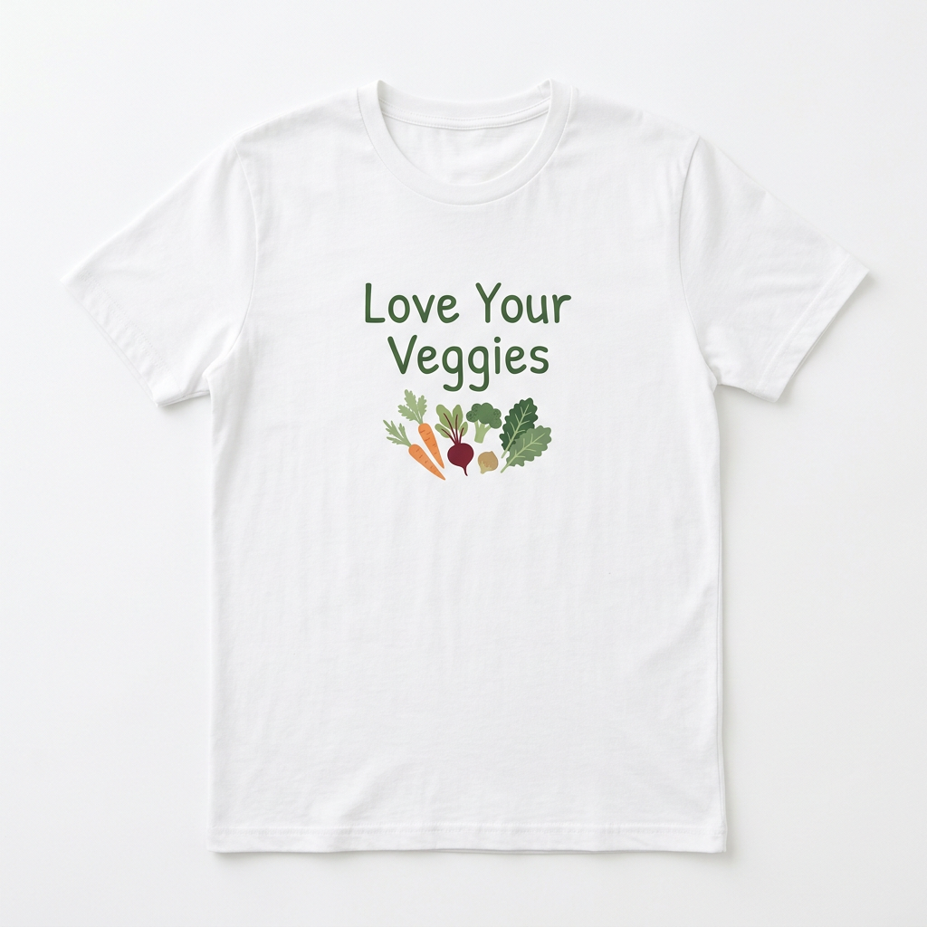 Love Your Veggies T-Shirt – actual product photo