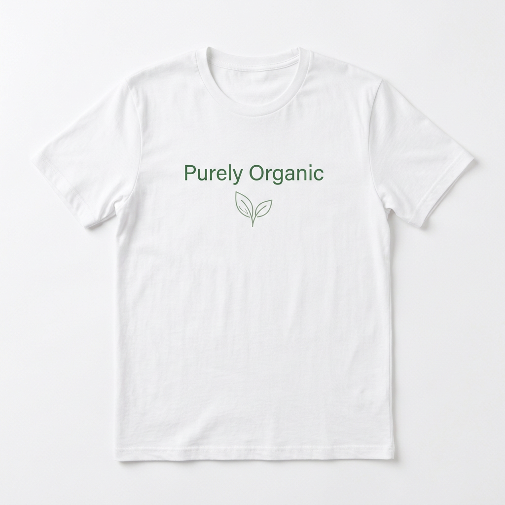 Purely Organic T-Shirt – actual product photo