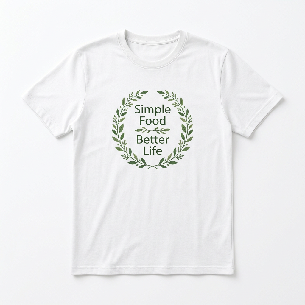 Simple Food Better Life T-Shirt – actual product photo