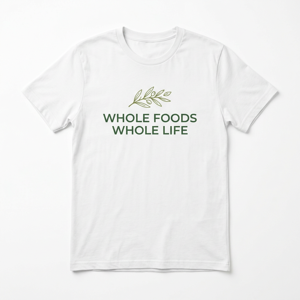 Whole Foods Whole Life T-Shirt – actual product photo